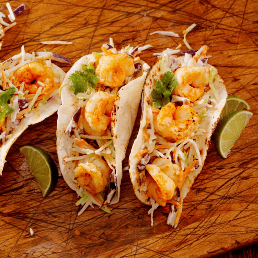 Tacos de camarones
